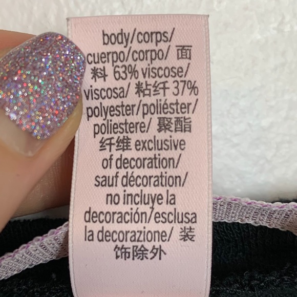 Victoria's Secret Black Sheer Lightweight Scoop Neck Sweater - Picture 4 of 4